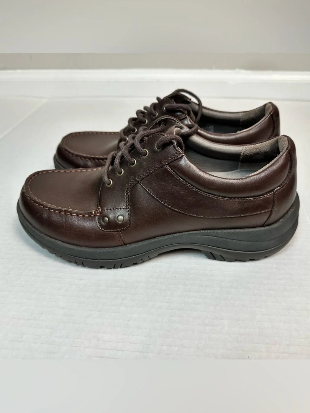 Dansko Mens Wyatt Brown Leather Dress Casual Shoes Size EU 42
